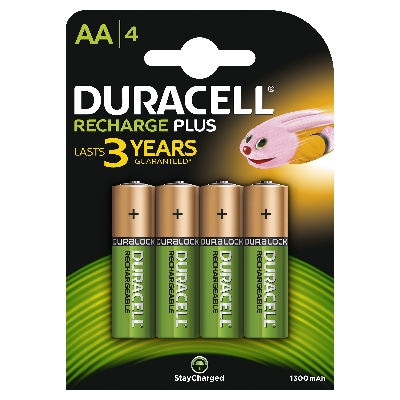 Piles rechargeables DURACELL RECHARGE PLUS AA (x4) DURACELL