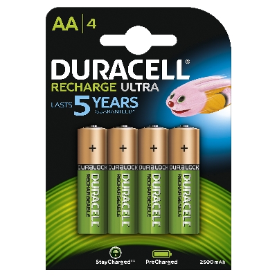 Piles rechargeables DURACELL RECHARGE ULTRA AA (x4) DURACELL