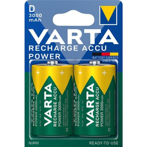 Piles rechargeables Pile RECH.ACCU POWER D 3000mAh (2) VARTA