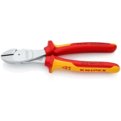 Pinces + accessoires Pince coupante de côté VDE chromée 200mm KNIPEX