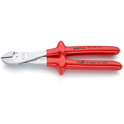 Pinces + accessoires Pince coupante de côté VDE chromée 250mm KNIPEX