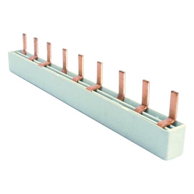 Rails din & profiles+accessoi. Rail B 3Ph / 18x1P ou 6x3P 10mm² Vynckier (ABB)