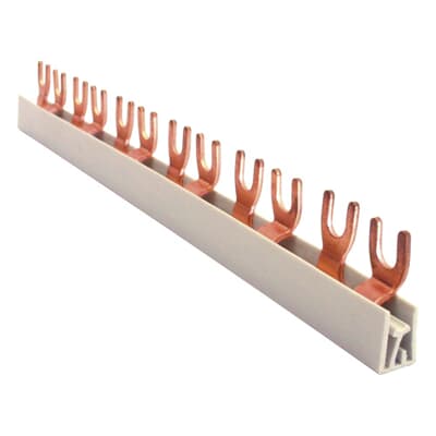 Rails din & profiles+accessoi. Rail F 2Ph / 56x1P ou 28x2P (1M) 16mm² Vynckier (ABB)