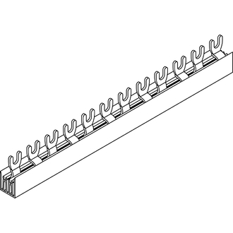 Rails din & profiles+accessoi. VBS rail 2P 10mm² 56mod fourche MATERIAUX DIVERS