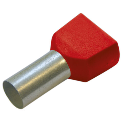 Souliers de cable Embout 2x 1mm² rouge Haupa