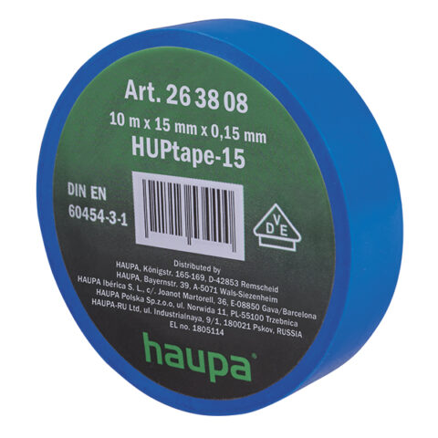 Souliers de cable VDE insulating tape 19mm x 20m blue Haupa