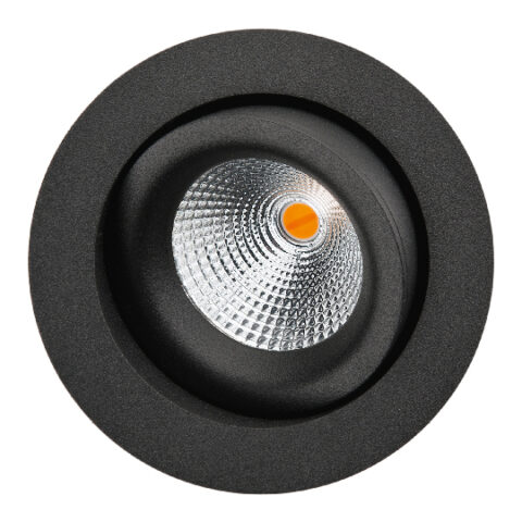 Spot encastré LED Gyro isosafe DimToWarm noir 6W LED SG Lighting