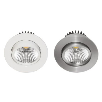 Spot encastré LED INDAL IP44 6W 650Lm 3000K Alu + driver TECHNOLUX