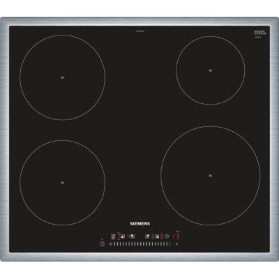 Table de cuisson 4 zones Taque à induction 60cm cadre inox Siemens ménagé