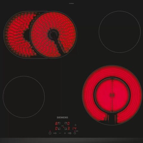 Table de cuisson 4 zones Taque vitro 60cm sans cadre Siemens ménagé