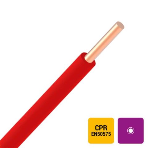 VIFB + VOB/JET 4-25 PAS V/J H07V-U MASSIF ROUGE ECA 4MM² CABLE D'INSTALLATION