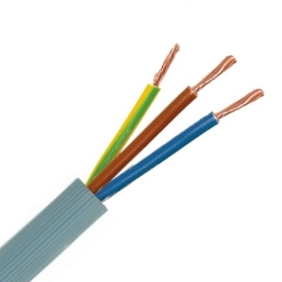 VTMB-VTLBP-VTLB H05VV-F CABLE RAINURE PVC GRIS 3G0