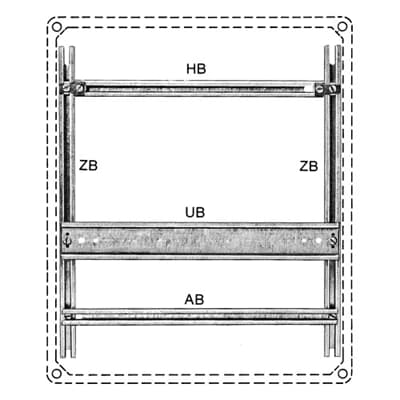 Vis-ecrou-rondelles gam b apo RAIL SUPP DIN L 250 Vynckier (ABB)