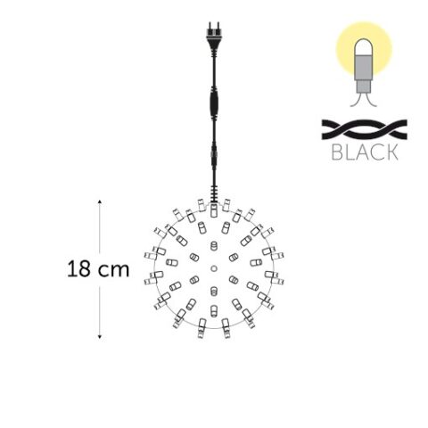 Eclairage de noël Lightball LED 18cm 74L WW KERSTVERLICHTING
