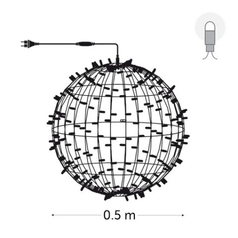 Eclairage de noël Playlight bol LED 50cm 320L CW KERSTVERLICHTING