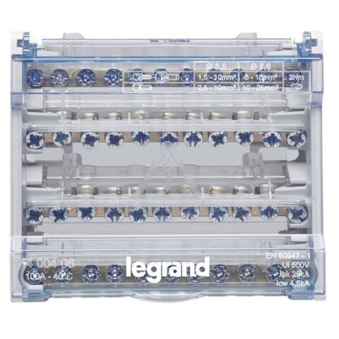 Acces. coffrets menager Répartiteur 4P 100A - 11 conn. LEGRAND