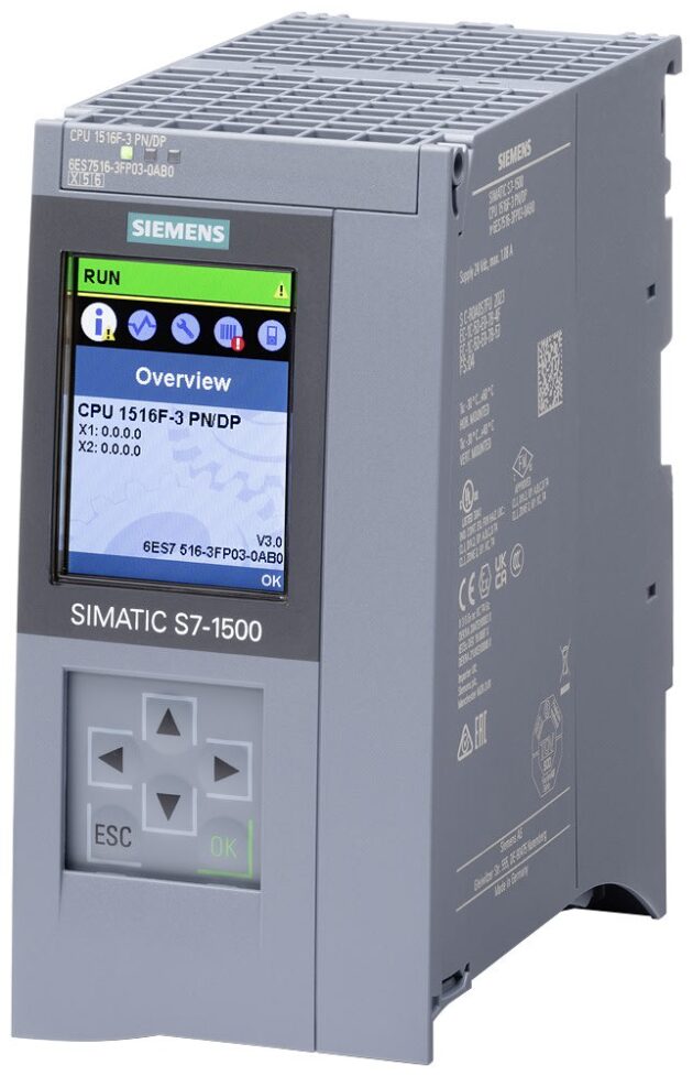 SIMATIC S7-1500F, CPU 1516F-3 PN/DP