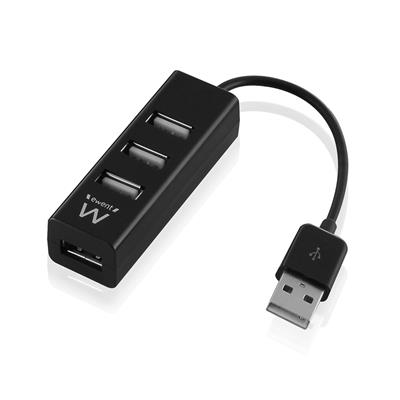 Armoire de reseaux&accesoires Ewent USB Hub 2.0 4 port mini black INTRONICS