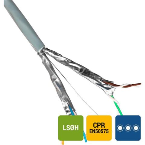 Cat 6E shielded CAT6A FFTP S/FOIL CBL BLUE Cca S1b