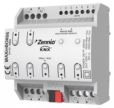 KNX MAXinBOX 66 6IN 6OUT/16A Zennio