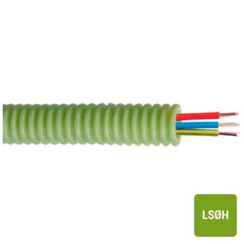 LSOH TUBE + LSOH CABLES DIV. GREEN FLEX 20 + XGB 2X1