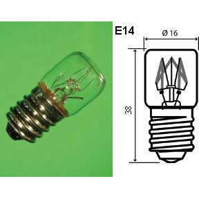 Lampes de signalisation E3530 E14 16x35mm 230V 3W ORBITEC