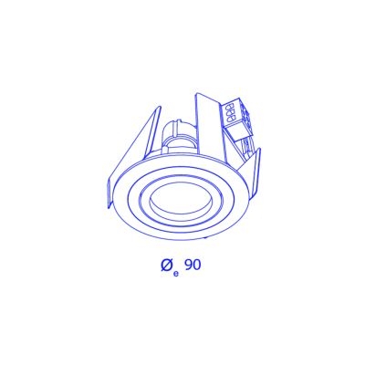 Spot encastré 230V Fox encastré 50W Gu10 blanc ORBIT