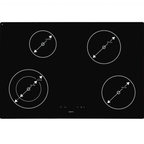 Table de cuisson 4 zones Taque vitro O'Zone Basic Line 78cm NOVY