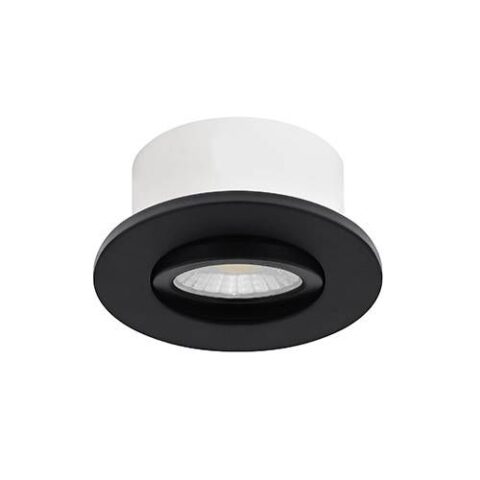 Spot encastré LED Bora rdx 7W 55° IP65 DIM noir mat INDIGO