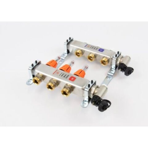 Accessoires REG Collecteur prémonté 1'' 3 circuits inox BEGETUBE