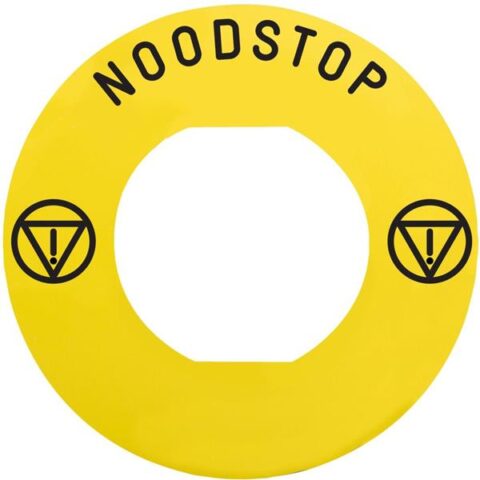 N/A Étiquette - NOODSTOP Ø60 -jaune Schneider Automation