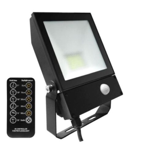 Projecteurs LED Led floodlight QT 20W 3000K noir PIR INTEGRATECH