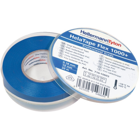 Tapes speciaux HTAPE-FLEX1000+ C 19x20-PVC-BU Hellermann Tyton