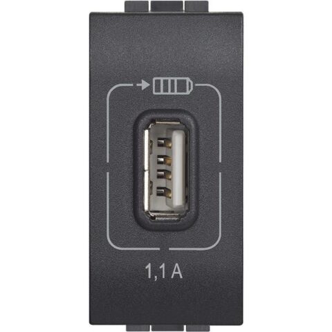 BTicino Living Light LL chargeur USB 1.1A 1 module BTICINO