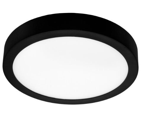 Plafonnier apparent LED MOON CCT + SENSOR 18W 240mm BLACK IP54 UNI-BRIGHT