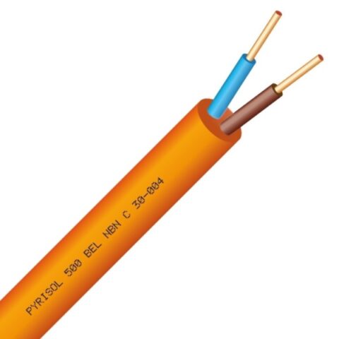 CABLE ANTI-FEU BELGE PYRISOL 500 EN F2 RF1H30 OR 500V 2X2