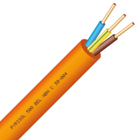 CABLE ANTI-FEU BELGE PYRISOL F2 FR2 RF1H30 500V ORANGE 3G4 Câble de sécurité